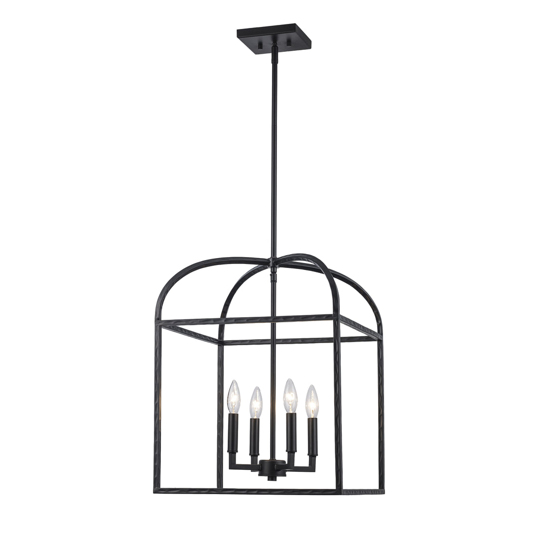 Sabriel 4 - Light Metal Caged Pendant - Black | 11814 BK