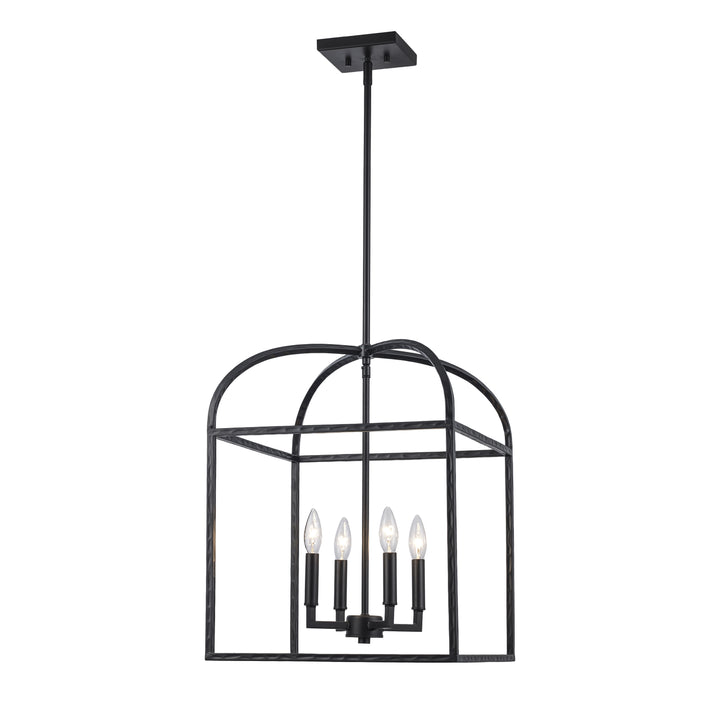 Sabriel 4 - Light Metal Caged Pendant - Black | 11814 BK