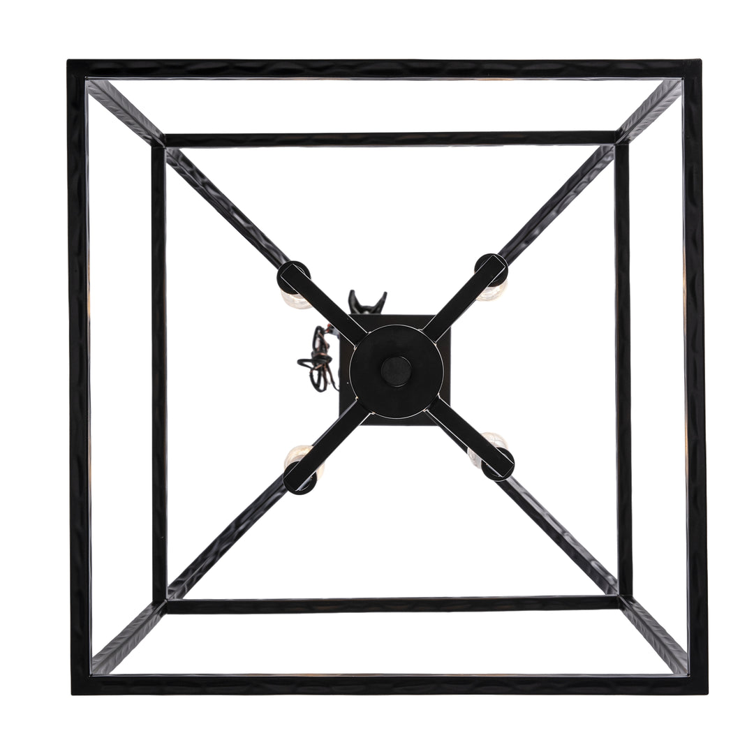 Sabriel 4 - Light Metal Caged Pendant - Black | 11814 BK
