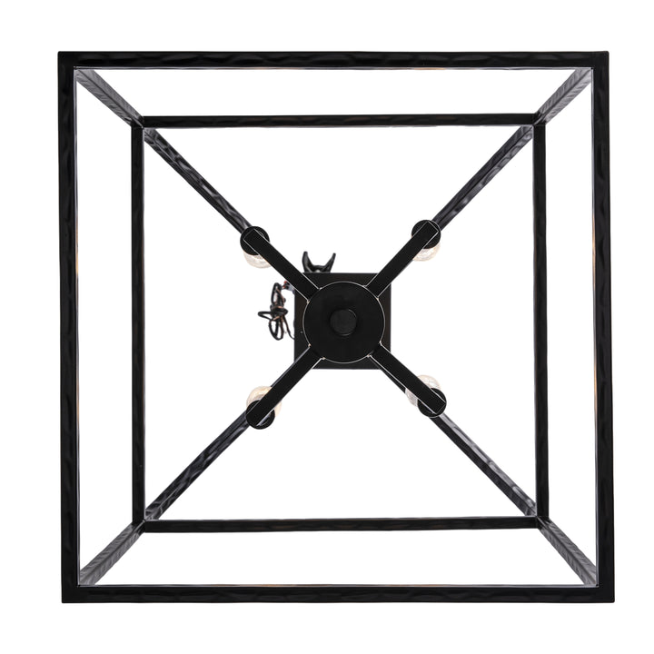 Sabriel 4 - Light Metal Caged Pendant - Black | 11814 BK