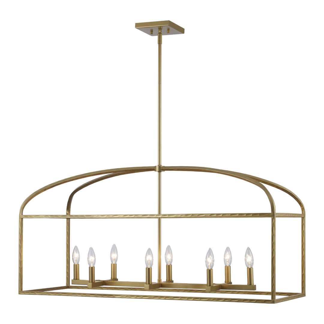 Sabriel 8 - Light Metal Caged Pendant - Antique Gold | 11818 AG