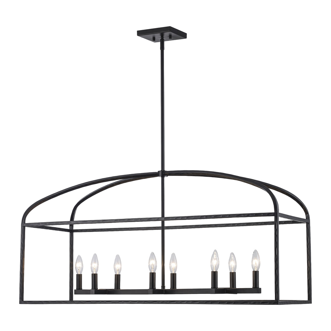 Sabriel 8 - Light Metal Caged Pendant - Black | 11818 BK