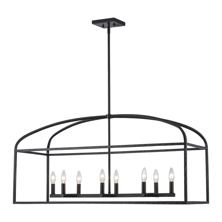 Sabriel 8 - Light Metal Caged Pendant - Black | 11818 BK