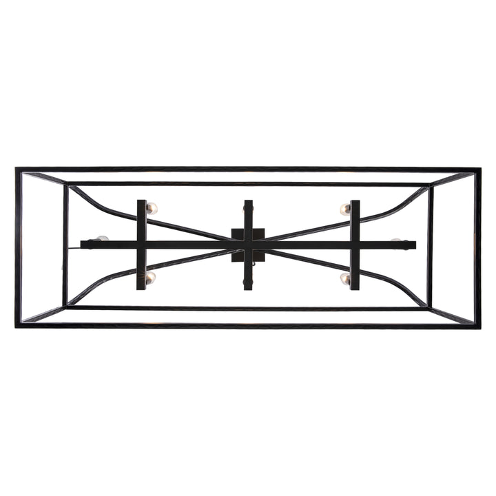 Sabriel 8 - Light Metal Caged Pendant - Black | 11818 BK