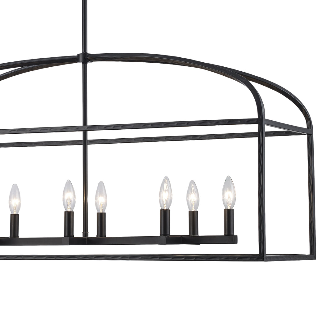 Sabriel 8 - Light Metal Caged Pendant - Black | 11818 BK
