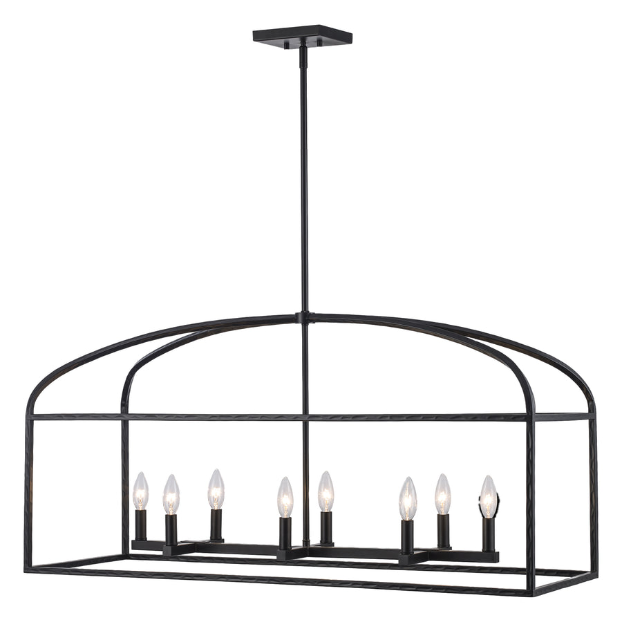 Sabriel 8 - Light Metal Caged Pendant - Black | 11818 BK