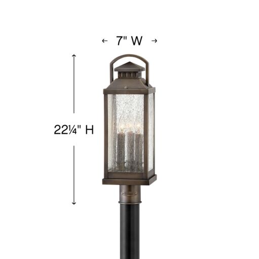 Revere 1181BLB - Medium Post or Pier Mount Lantern - Black