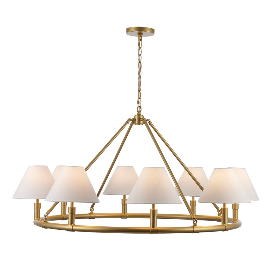 Fable 8 - Light Round Chandelier - Antique Gold | 11848 AG
