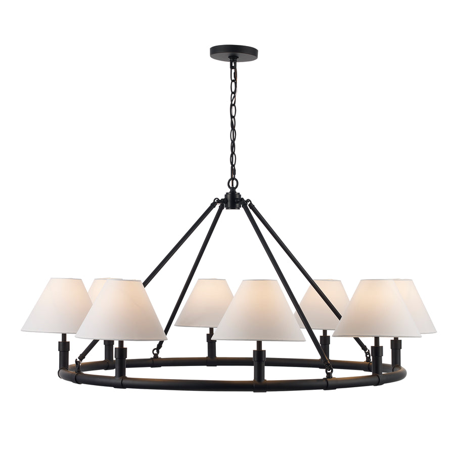 Fable 8 - Light Round Chandelier - Black | 11848 BK