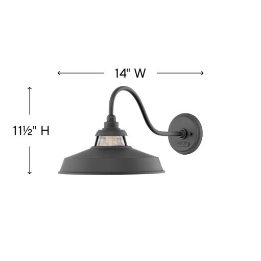 Troyer 1195BK - Large Wall Mount Lantern - Black