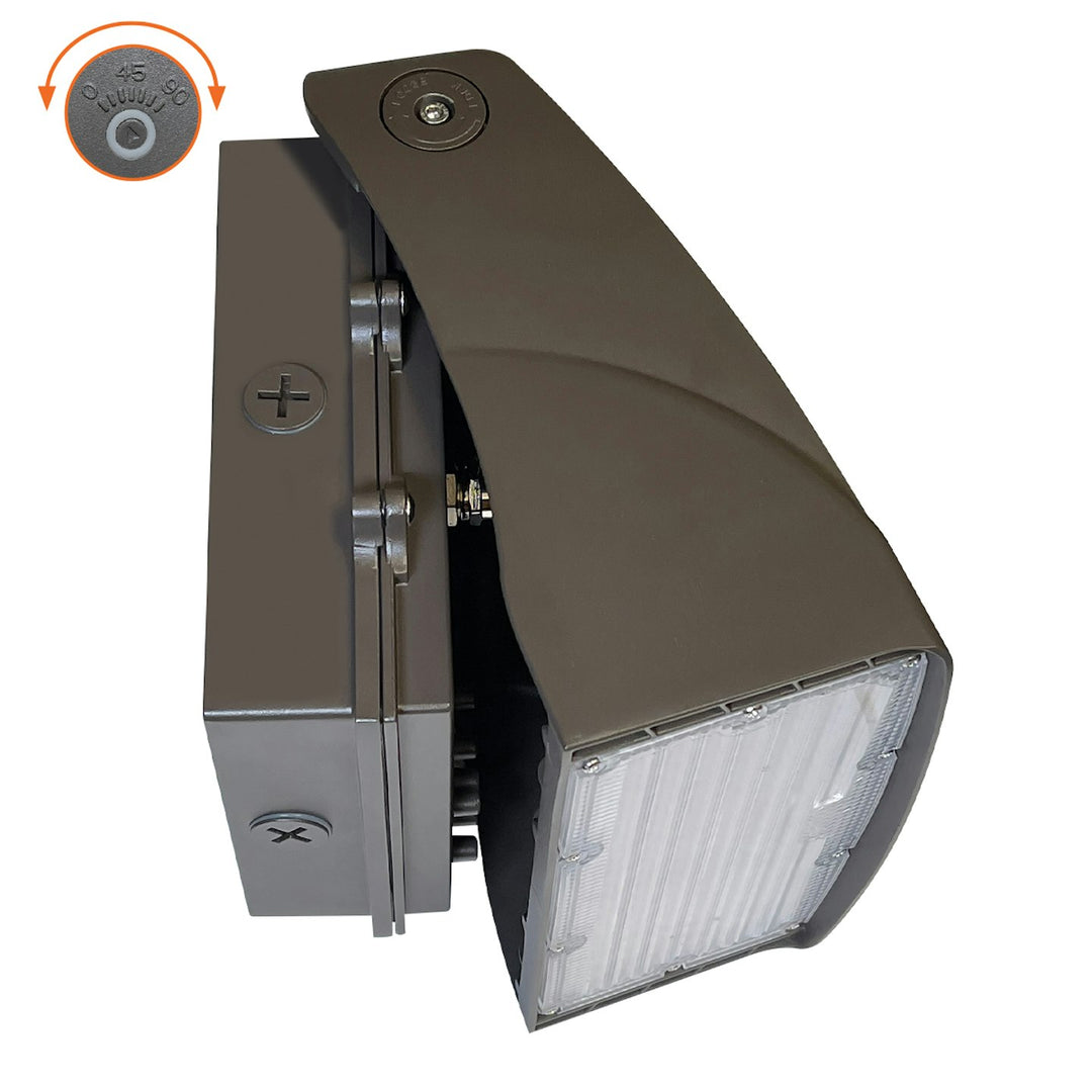 Full Cut Off Wall Packs Adjustable: AFC-Line, 3-CCT & 3-Power Select 50W/40W/30W - Bronze