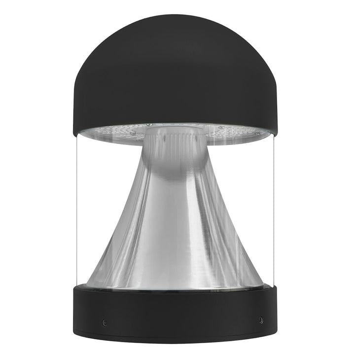 Bollard Head: Round Cone Dome Top 5-CCT Selectable 22W/16W/12W - Black