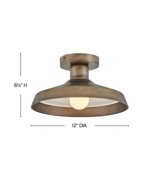 Forge 12072BU - Small Flush Mount - Bronze