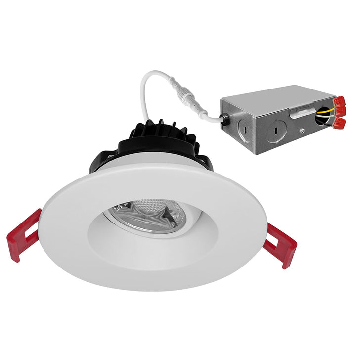 3" Regressed Gimbal Downlight: SnapTrim-Line 5-CCT Select 8W - White