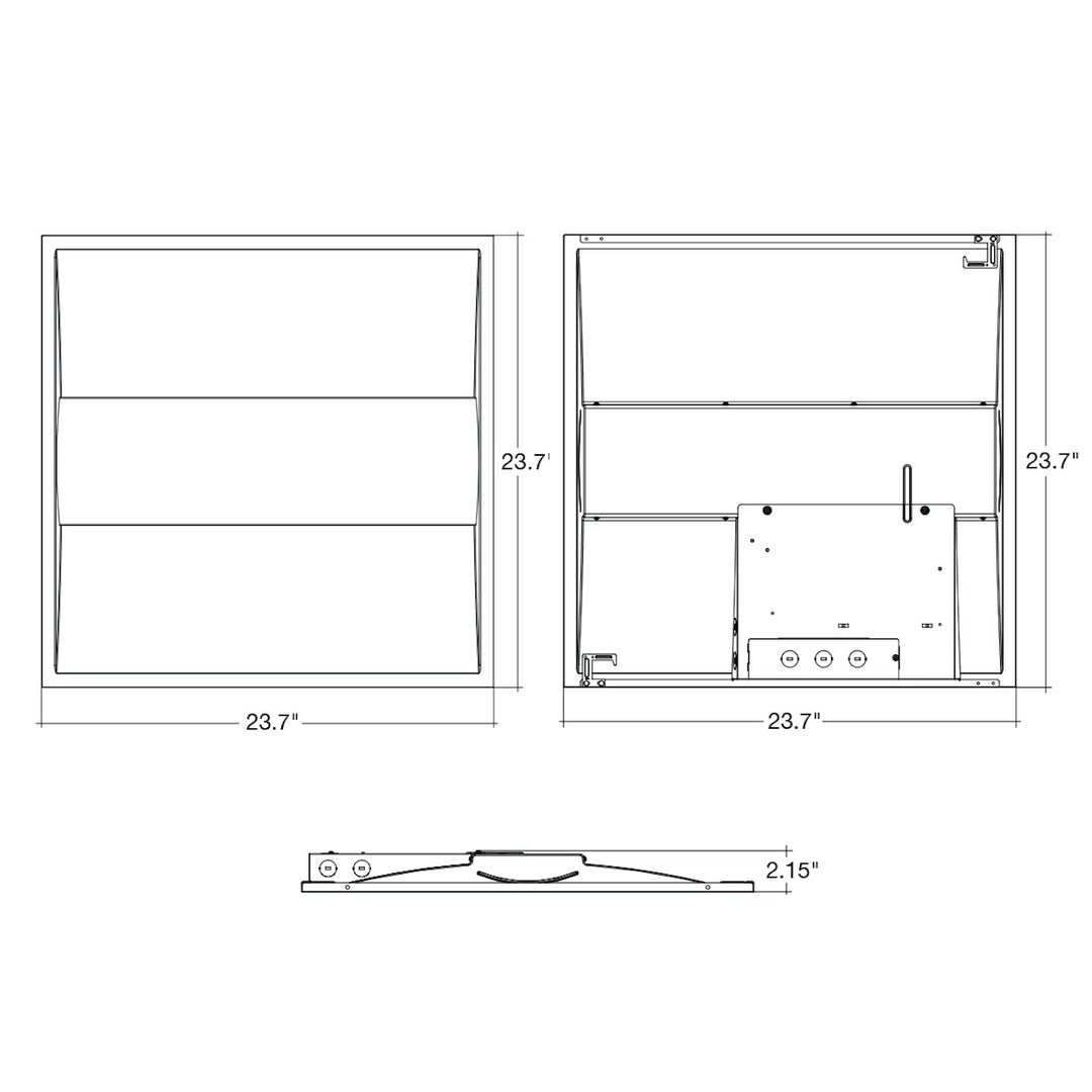 C-Line: 2x2 LED Center Basket Troffer 5-CCT & 5-Power Select 40W/35W/30W/25W/20W