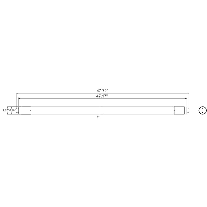 4 FT T8 Dimmable Bypass Tubes (Frosted Lens)