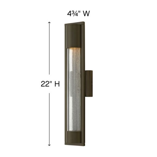 Mist 1224BZ - Medium Wall Mount Lantern - Bronze