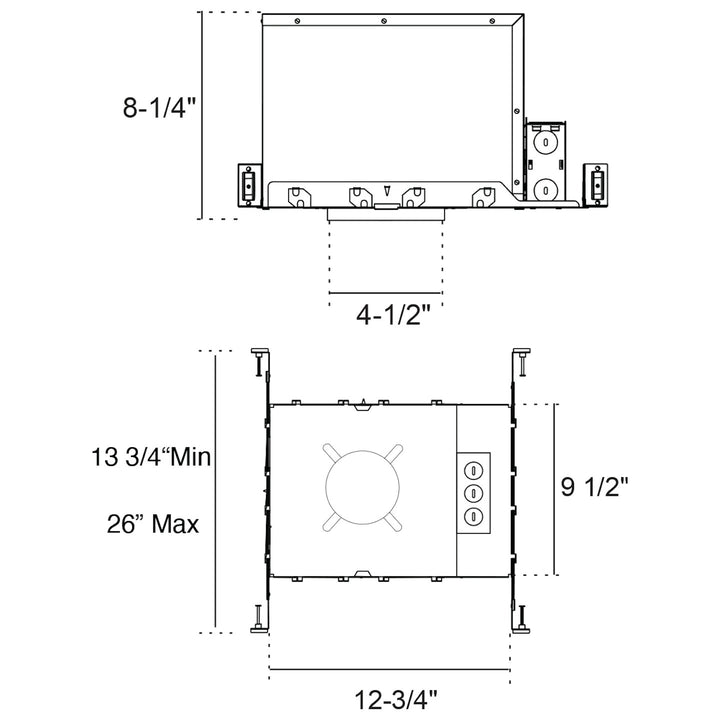 4" Fire Rated New Construction Recess Can