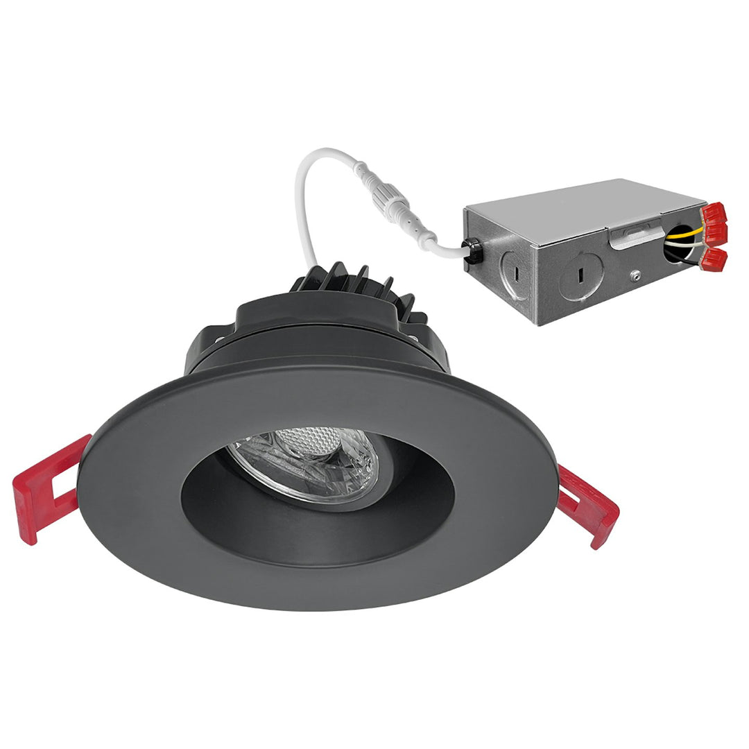 3" Regressed Gimbal Downlight: SnapTrim-Line 5-CCT Select 8W - Black