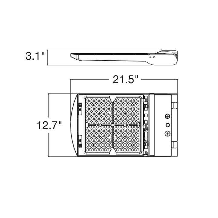 Large Area Light: Optic-Line, 3-CCT & 5-Power Select 300W/270W/240W/210W/180W - Bronze