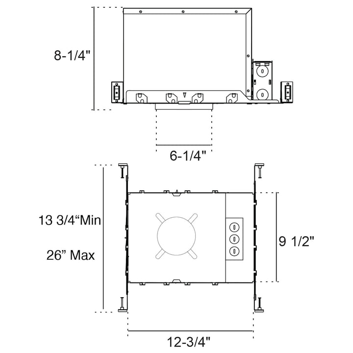 6" Fire Rated New Construction Recess Can