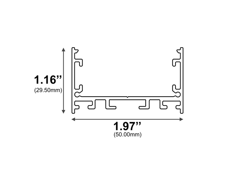 LED Channel - 455ASL - Surface / Pendant, 8 ft - Silver