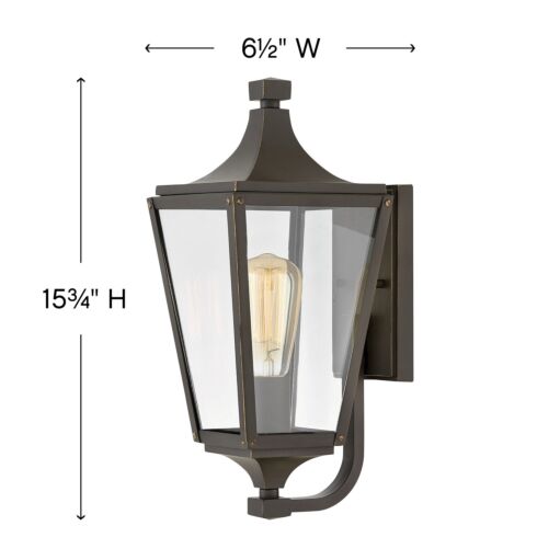 Jaymes 1290OZ Small Wall Mount Lantern - Oil Rubbed Bronze -