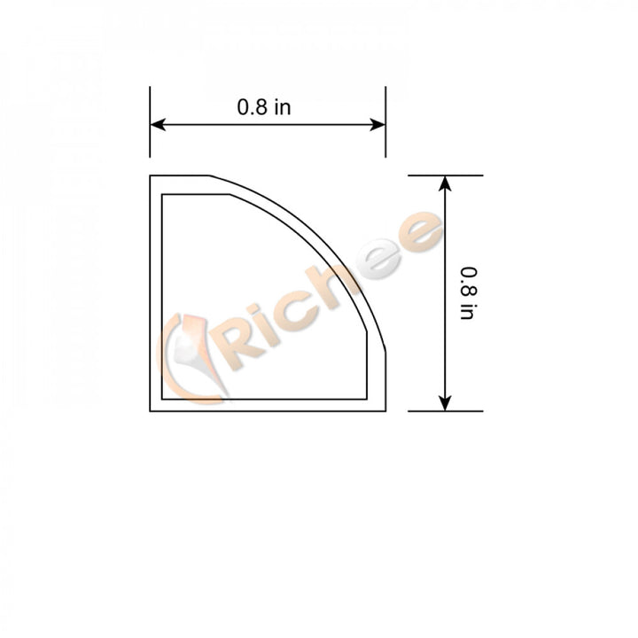 Richee Lighting - 13/16" Angled Led Aluminum Channel