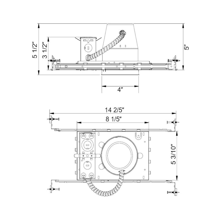 4" IC Rated Can: New Construction