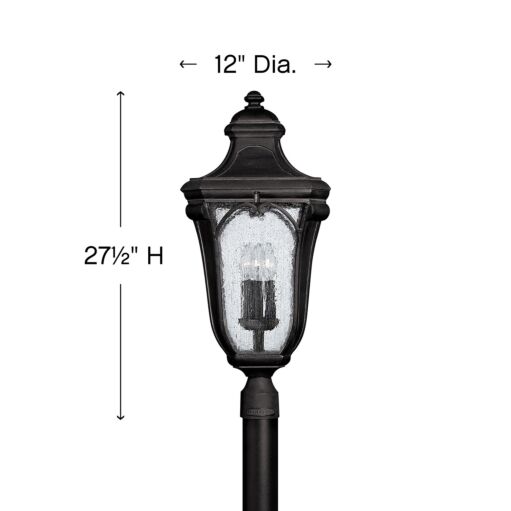 Trafalgar 1311MB - Large Post Top or Pier Mount Lantern - Black