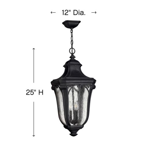 Trafalgar 1312MB - Large Hanging Lantern - Black