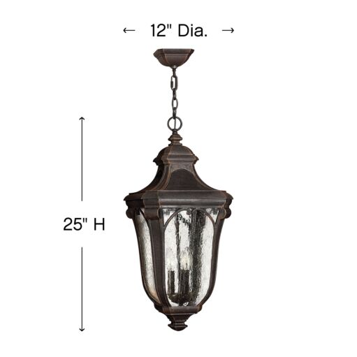 Trafalgar 1312MO - Large Hanging Lantern - Black