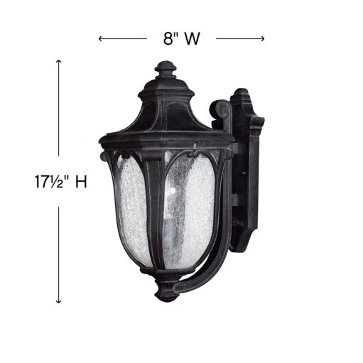 Trafalgar 1314MB Small Wall Mount Lantern - Black