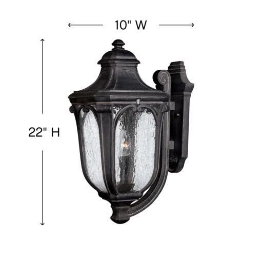 Trafalgar 1315MB - Large Wall Mount Lantern - Black