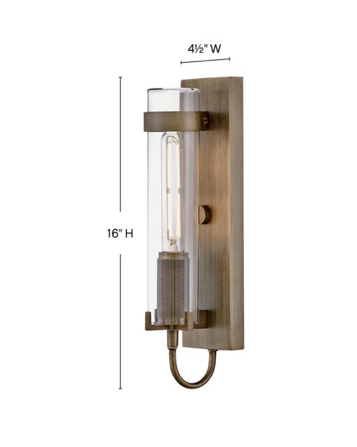 Ryden 13200BU - Medium Wall Mount Lantern - Bronze