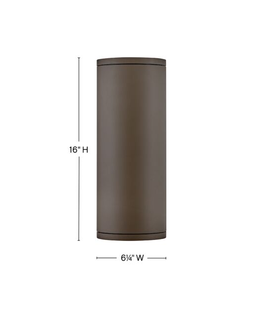 Silo 13595AZ-LL - Medium Wall Mount Lantern - Bronze