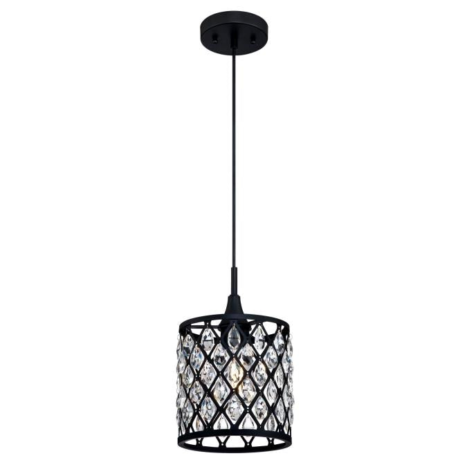 Westing House - Waltz Indoor Mini Pendant, Base E26 Lamp - Matte Black