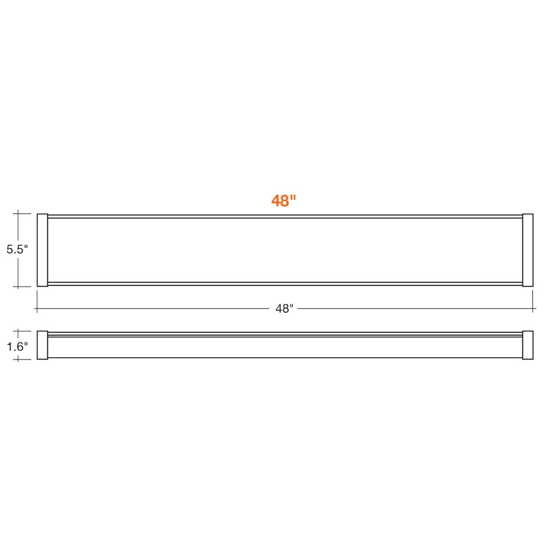 4 FT Frosted Wrap 6-CCT + 3-Power Selectable 48W/40W/32W - White