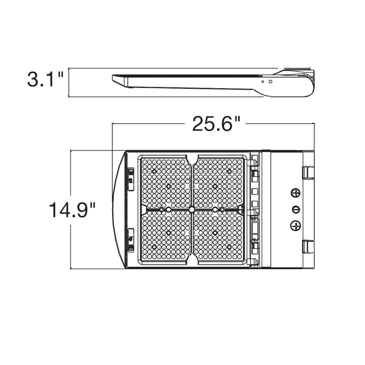 Large Area Light: Optic-Line, 3-CCT & 5-Power Select 450W/420W/390W/360W/330W - Bronze