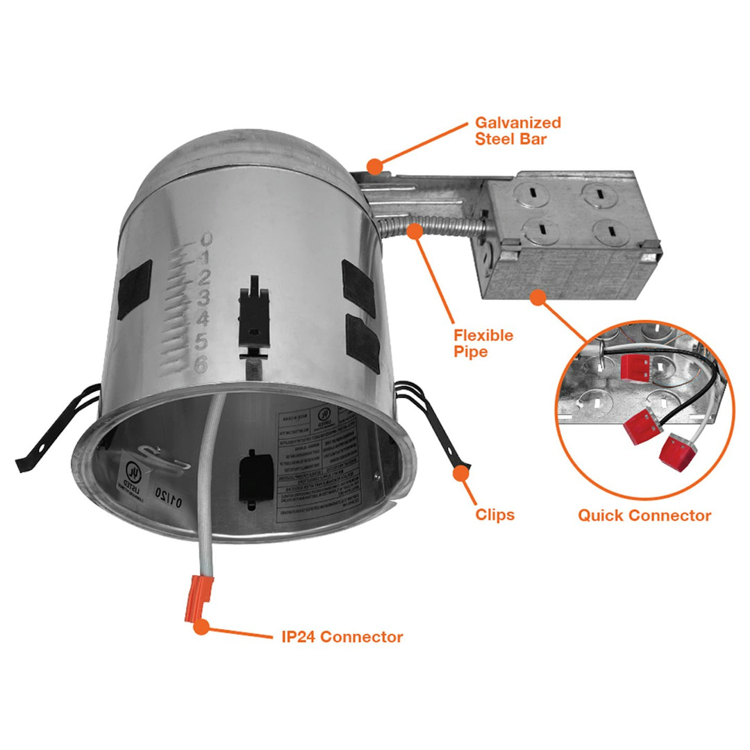 6" IC Rated Can: Remodel/Retrofit