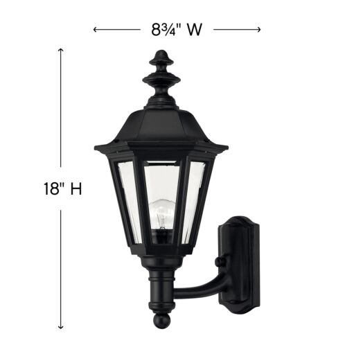 Manor House 1419BK - Medium Wall Mount Lantern - Black