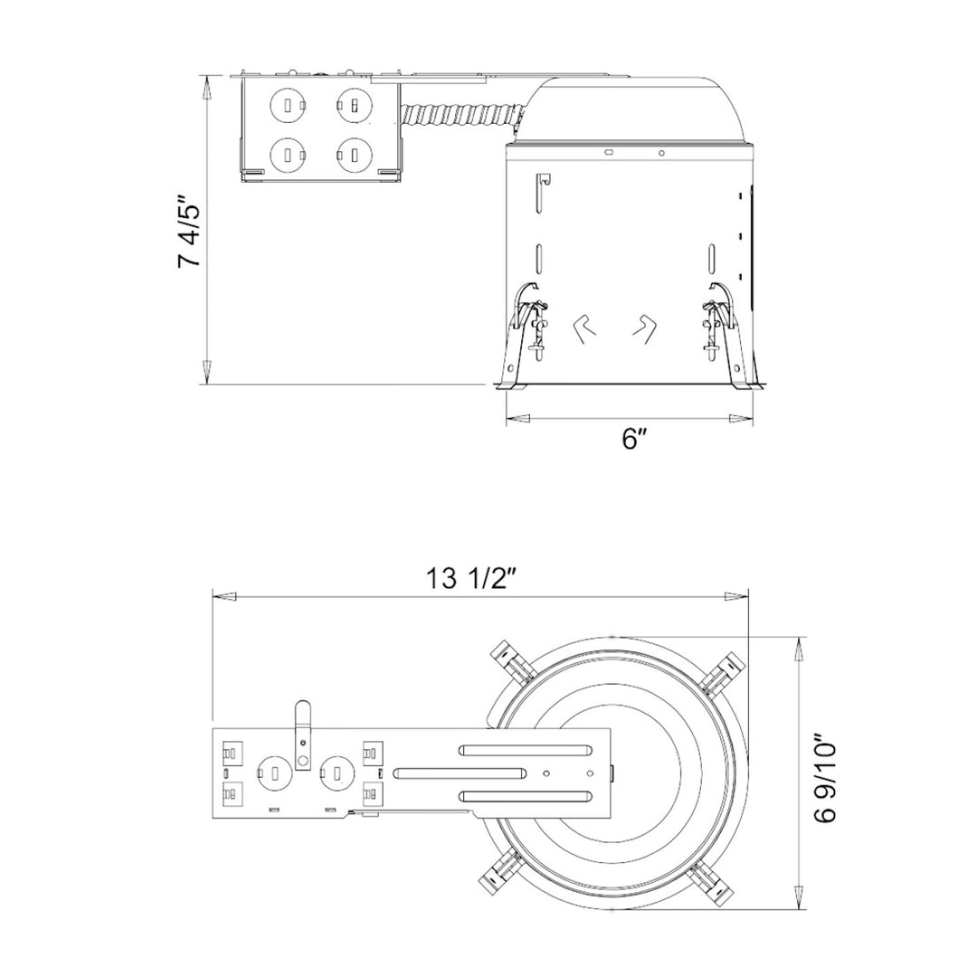 6" IC Rated Can: Remodel/Retrofit