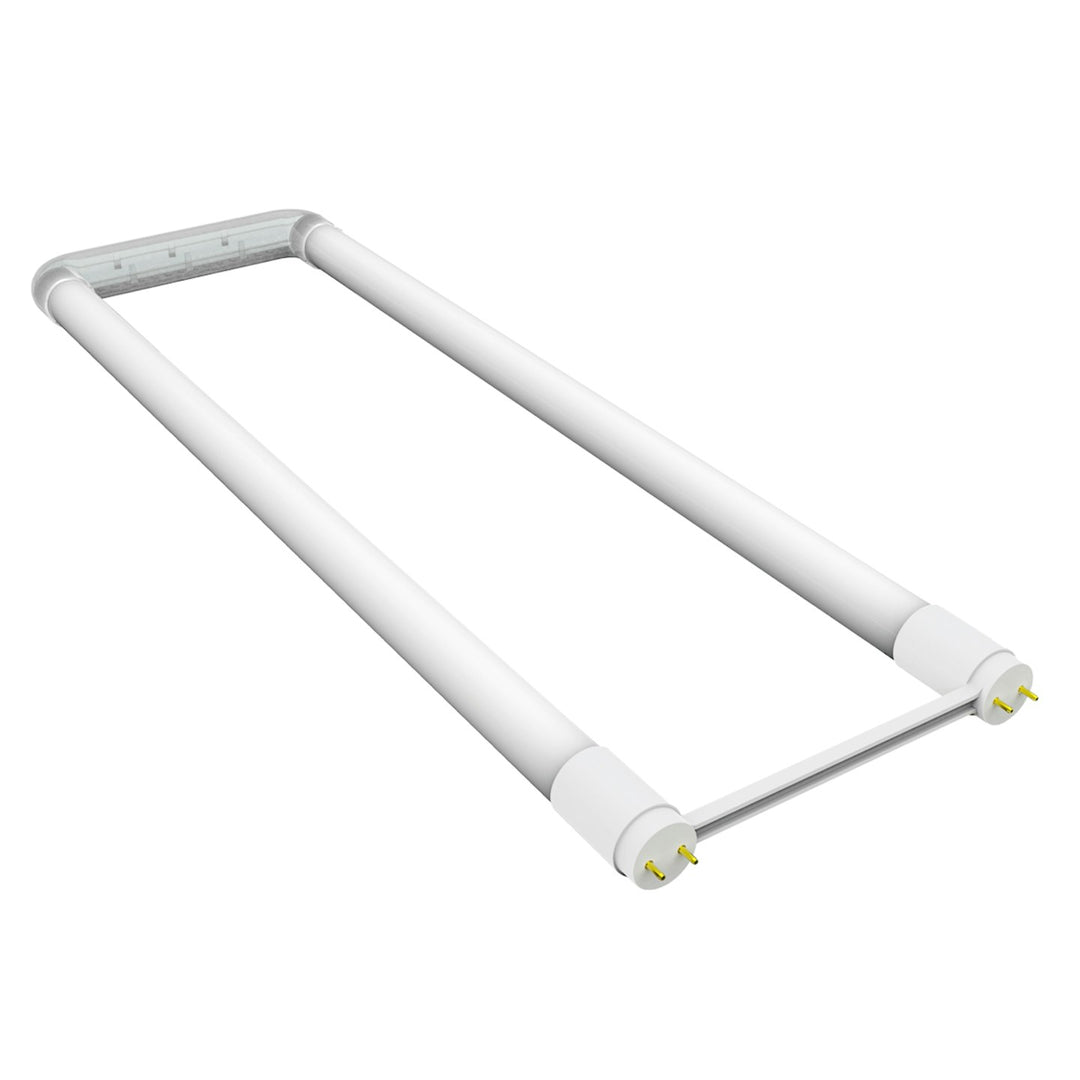 T8 6" U-Shaped 22X6 Glass + PC Coating TRIPLE FIT Ballast, or AC Direct Single/Double (FROSTED LENS) 3-CCT Select 15W - White