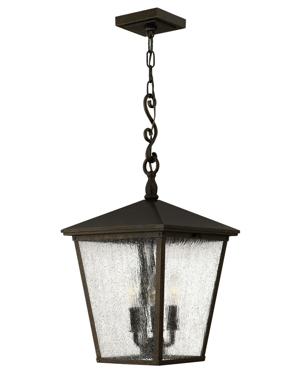 Trellis 1432RB-LL - Large Hanging Lantern - Bronze