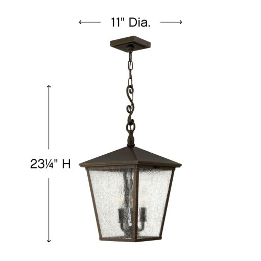 Trellis 1432RB - Large Hanging Lantern - Bronze