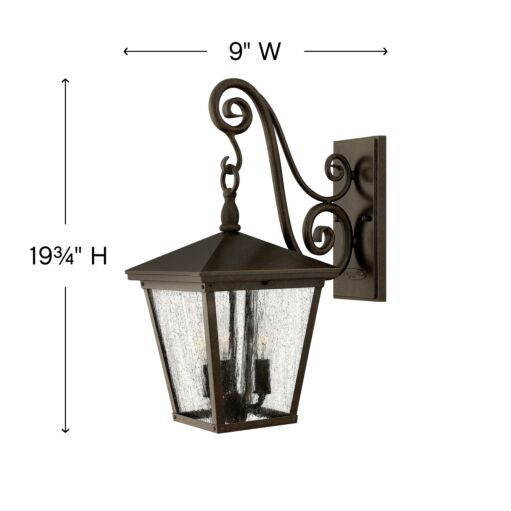 Trellis 1434RB - Medium Wall Mount Lantern - Bronze