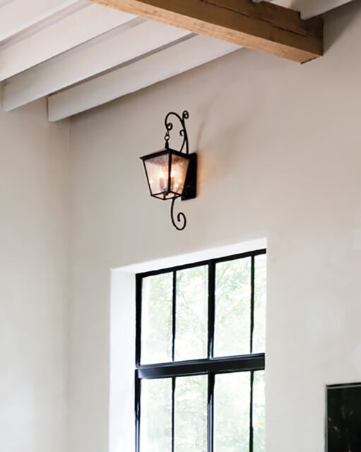 Trellis 1436RB-LL - Large Wall Mount Lantern with Scrol - Bronze