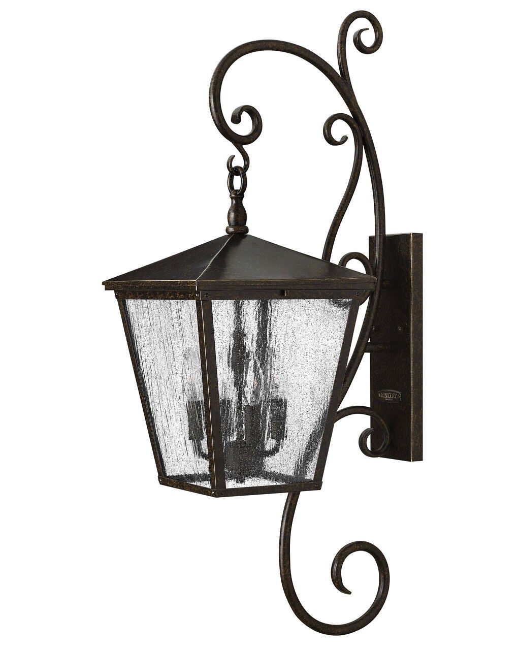 Trellis 1436RB - Large Wall Mount Lantern with Scroll - Bronze