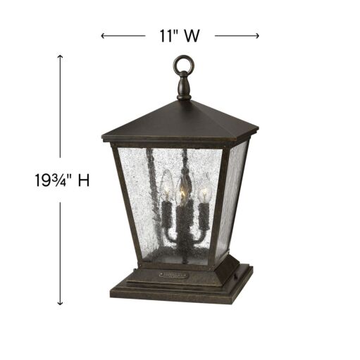 Trellis 1437RB - Large Pier Mount Lantern - Bronze