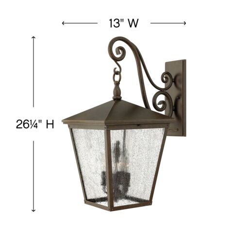 Trellis 1438RB - Extra Large Wall Mount Lantern - Bronze